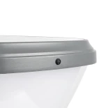 GLOBOSTAR® NATURE 90532 Φωτιστικό Κολωνάκι Κήπου LED 10W 500lm 120° DC 5V με Ενσωματωμένο Φωτοβολταϊκό Panel 6V 2W & Επαναφορτιζόμενη Μπαταρία Li-ion 3.2V 8000mAh με Αισθητήρα Ημέρας-Νύχτας Αδιάβροχο IP65 Ψυχρό Λευκό 6000K - Sanan SMD Chip - Γκρι Ανθρακί 