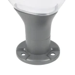 GLOBOSTAR® NATURE 90532 Φωτιστικό Κολωνάκι Κήπου LED 10W 500lm 120° DC 5V με Ενσωματωμένο Φωτοβολταϊκό Panel 6V 2W & Επαναφορτιζόμενη Μπαταρία Li-ion 3.2V 8000mAh με Αισθητήρα Ημέρας-Νύχτας Αδιάβροχο IP65 Ψυχρό Λευκό 6000K - Sanan SMD Chip - Γκρι Ανθρακί 