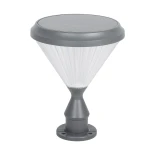 GLOBOSTAR® SHARP 90533 Φωτιστικό Κολωνάκι Κήπου LED 10W 500lm 120° DC 5V με Ενσωματωμένο Φωτοβολταϊκό Panel 6V 2W & Επαναφορτιζόμενη Μπαταρία Li-ion 3.2V 8000mAh με Αισθητήρα Ημέρας-Νύχτας Αδιάβροχο IP65 Ψυχρό Λευκό 6000K - Sanan SMD Chip - Γκρι Ανθρακί -