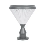 GLOBOSTAR® SHARP 90533 Φωτιστικό Κολωνάκι Κήπου LED 10W 500lm 120° DC 5V με Ενσωματωμένο Φωτοβολταϊκό Panel 6V 2W & Επαναφορτιζόμενη Μπαταρία Li-ion 3.2V 8000mAh με Αισθητήρα Ημέρας-Νύχτας Αδιάβροχο IP65 Ψυχρό Λευκό 6000K - Sanan SMD Chip - Γκρι Ανθρακί -