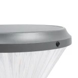 GLOBOSTAR® SHARP 90533 Φωτιστικό Κολωνάκι Κήπου LED 10W 500lm 120° DC 5V με Ενσωματωμένο Φωτοβολταϊκό Panel 6V 2W & Επαναφορτιζόμενη Μπαταρία Li-ion 3.2V 8000mAh με Αισθητήρα Ημέρας-Νύχτας Αδιάβροχο IP65 Ψυχρό Λευκό 6000K - Sanan SMD Chip - Γκρι Ανθρακί -
