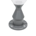 GLOBOSTAR® SHARP 90533 Φωτιστικό Κολωνάκι Κήπου LED 10W 500lm 120° DC 5V με Ενσωματωμένο Φωτοβολταϊκό Panel 6V 2W & Επαναφορτιζόμενη Μπαταρία Li-ion 3.2V 8000mAh με Αισθητήρα Ημέρας-Νύχτας Αδιάβροχο IP65 Ψυχρό Λευκό 6000K - Sanan SMD Chip - Γκρι Ανθρακί -