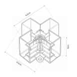 GLOBOSTAR® HEXON GLB-101-0093 Σύνδεσμος + AC 220-240V IP20 - Διάφανο - Μ7 x Π7 x Υ4cm