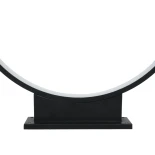 GLOBOSTAR® LUNEA GLB-103-0009 Φωτιστικό Κολωνάκι Κήπου LED 15W 1350lm 120° AC 220-240V Αδιάβροχο IP65 Θερμό Λευκό 2700K - Sanan SMD Chip - Γκρι Ανθρακί Ματ - Μ45 x Π3 x Υ50cm - 3 Χρόνια Εγγύηση