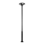 GLOBOSTAR® STILO GLB-103-0022 Στύλος/Κολώνα για Φωτιστικό Πλατείας/Πάρκου/Κήπου Αδιάβροχο IP65 - Γκρι Ανθρακί Ματ - Μ11.5 x Π7.5 x Υ300cm 
