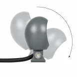 GLOBOSTAR® GARDIS GLB-103-0027 Φωτιστικό Σποτ για Φυτά - Δέντρα με Βάση Κήπου / Καρφωτό LED 3W 270lm 24° DC 24V Αδιάβροχο IP65 Θερμό Λευκό 2700K - Sanan SMD Chip - Γκρι Ανθρακί Ματ - Μ3 x Π3 x Υ25cm - 3 Χρόνια Εγγύηση