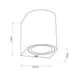 kelvo® MURANO KLV-101-0012 Φωτιστικό Τοίχου / Απλίκα για Λάμπα MR16 με Ντουί GU10 AC 220-240V Αδιάβροχο IP65 - Μαύρο Ματ - Μ6.5 x Π7.5 x Υ7.5cm