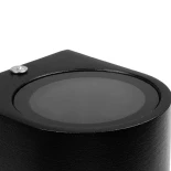 kelvo® MURANO KLV-101-0012 Φωτιστικό Τοίχου / Απλίκα για Λάμπα MR16 με Ντουί GU10 AC 220-240V Αδιάβροχο IP65 - Μαύρο Ματ - Μ6.5 x Π7.5 x Υ7.5cm