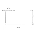 kelvo® LINARIA KLV-101-0257 Κρεμαστό Φωτιστικό Οροφής LED 36W 3600lm 180° AC 220-240V IP20 Ρυθμιζόμενο Λευκό CCT με Χειριστήριο από 2700K έως 6000K Dimmable - Lumileds SMD Chip - Χρυσό Πλατίνα - Μ120 x Π2 x Υ10cm - 3 Χρόνια Εγγύηση