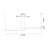 kelvo® LINARIA KLV-101-0258-V2 Κρεμαστό Φωτιστικό Οροφής LED 72W 7200lm 180° AC 220-240V IP20 Ρυθμιζόμενο Λευκό CCT με Χειριστήριο από 2700K έως 6000K Dimmable - Lumileds SMD Chip - Μαύρο Ματ - Μ220 x Π4 x Υ25cm - 3 Χρόνια Εγγύηση