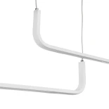 kelvo® LINARIA KLV-101-0259-V2 Κρεμαστό Φωτιστικό Οροφής LED 72W 7200lm 180° AC 220-240V IP20 Ρυθμιζόμενο Λευκό CCT με Χειριστήριο από 2700K έως 6000K Dimmable - Lumileds SMD Chip - Λευκό Ματ - Μ220 x Π4 x Υ25cm - 3 Χρόνια Εγγύηση