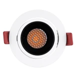 kelvo® LEO KLV-101-0312 Χωνευτό Κινούμενο Φωτιστικό Downlight Σποτ με Honeycomb Anti-Glare Reflector LED 10W 1250lm 38° AC 220-240V IP20 Θερμό Λευκό 2700K - Bridgelux COB Chip & TÜV SÜD Driver - Λευκό & Μαύρο Ματ - Μ8.5 x Π8.5 x Υ6.6cm / Q7.5cm - 5 Χρόνια
