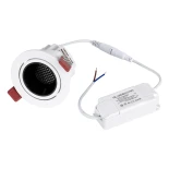 kelvo® LEO KLV-101-0312 Χωνευτό Κινούμενο Φωτιστικό Downlight Σποτ με Honeycomb Anti-Glare Reflector LED 10W 1250lm 38° AC 220-240V IP20 Θερμό Λευκό 2700K - Bridgelux COB Chip & TÜV SÜD Driver - Λευκό & Μαύρο Ματ - Μ8.5 x Π8.5 x Υ6.6cm / Q7.5cm - 5 Χρόνια