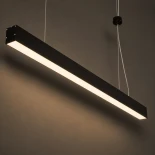 kelvo® ORION KLV-101-0362 Κρεμαστό Γραμμικό Φωτιστικό Οροφής LED 72W 7200lm 120° AC 220-240V IP20 Ρυθμιζόμενο Λευκό CCT με Χειριστήριο από 2700K έως 6000K Dimmable - Lumileds SMD Chip - Μαύρο Ματ - Μ120 x Π5.5 x Υ7cm - 3 Χρόνια Εγγύηση