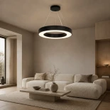 kelvo® RA KLV-101-0365 Κρεμαστό Φωτιστικό Οροφής LED 67W 6700lm 120° AC 220-240V IP20 Ρυθμιζόμενο Λευκό CCT με Χειριστήριο από 2700K έως 6000K Dimmable - Lumileds SMD Chip - Μαύρο Ματ - Μ60 x Π60 x Υ8cm - 3 Χρόνια Εγγύηση