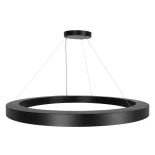 kelvo® RA KLV-101-0369 Κρεμαστό Φωτιστικό Οροφής LED 100W 10000lm 120° AC 220-240V IP20 Ρυθμιζόμενο Λευκό CCT με Χειριστήριο από 2700K έως 6000K Dimmable - Lumileds SMD Chip - Μαύρο Ματ - Μ120 x Π120 x Υ8cm - 3 Χρόνια Εγγύηση