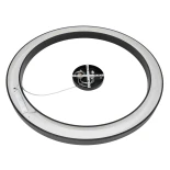 kelvo® RA KLV-101-0369 Κρεμαστό Φωτιστικό Οροφής LED 100W 10000lm 120° AC 220-240V IP20 Ρυθμιζόμενο Λευκό CCT με Χειριστήριο από 2700K έως 6000K Dimmable - Lumileds SMD Chip - Μαύρο Ματ - Μ120 x Π120 x Υ8cm - 3 Χρόνια Εγγύηση