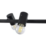 GloboStar® ALFREDA 01242 Μοντέρνο Κρεμαστό Φωτιστικό Ράγα Πολύφωτο 10 x E27 IP20 Μαύρο Μέταλλο - Μ140 x Π18 x Υ7cm