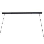 GloboStar® ALFREDA 01242 Μοντέρνο Κρεμαστό Φωτιστικό Ράγα Πολύφωτο 10 x E27 IP20 Μαύρο Μέταλλο - Μ140 x Π18 x Υ7cm
