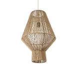 GLOBOSTAR® CAYMAN 01853 Boho Κρεμαστό Φωτιστικό Οροφής με Ντουί 1 x E27 AC 220-240V IP20 - Μπεζ - Μ40 x Π40 x Υ60cm