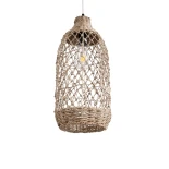 GLOBOSTAR® ECUADOR 02116 Boho Κρεμαστό Φωτιστικό Οροφής με Ντουί 1 x E27 AC 220-240V IP20 - Μπεζ - Μ23 x Π23 x Υ50cm