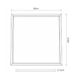 GloboStar® 60369 Χωνευτό LED Panel Linear Frameless Super Slim 60x60cm 48W 5520lm 120° CRI≥85Ra AC 220-240V IP44 Μ60 x Π60 x Υ1.5cm - Φυσικό Λευκό 4500K - TÜV Certified Driver - 5 Years Warranty