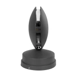 GLOBOSTAR® ZERODA 60597 Μοντέρνο Φωτιστικό Τοίχου - Απλίκα LED 9W 1035lm 3°/360° AC 220-240V Αδιάβροχο IP65 Θερμό Λευκό 2700K - CREE XPE Chip & TÜV SÜD Driver - Γκρι Ανθρακί Ματ - Μ11 x Π10 x Υ16cm - 5 Χρόνια Εγγύηση