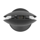 GLOBOSTAR® ZERODA 60597 Μοντέρνο Φωτιστικό Τοίχου - Απλίκα LED 9W 1035lm 3°/360° AC 220-240V Αδιάβροχο IP65 Θερμό Λευκό 2700K - CREE XPE Chip & TÜV SÜD Driver - Γκρι Ανθρακί Ματ - Μ11 x Π10 x Υ16cm - 5 Χρόνια Εγγύηση