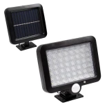 GLOBOSTAR® ZETA 71458 Προβολέας με Ανιχνευτή PIR / Αισθητήρα Κίνησης LED 10W 400lm 120° DC 5V με Φωτοβολταϊκό Panel 5V 1W & Επαναφορτιζόμενη Μπαταρία Li-ion 3.2V 2400mAh Αδιάβροχο IP65 Ψυχρό Λευκό 6000K - Sanan SMD Chip - Μαύρο - Μ15 x Π3.5 x Υ13cm - 2 Χρ