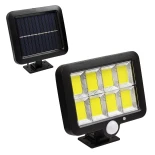 GLOBOSTAR® ZETA 71464 Προβολέας με Ανιχνευτή PIR / Αισθητήρα Κίνησης LED 20W 600lm 120° DC 5V με Φωτοβολταϊκό Panel 5V 1W & Επαναφορτιζόμενη Μπαταρία Li-ion 3.2V 2400mAh Αδιάβροχο IP65 Ψυχρό Λευκό 6000K - Sanan COB Chip - Μαύρο - Μ15 x Π3.5 x Υ13cm - 2 Χρ