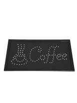GloboStar® 75686 Φωτιστικό Ταμπέλα LED Σήμανσης COFFEE με Πρίζα AC 230V Μ48xΠ25xΥ2cm