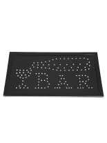 GloboStar® 75689 Φωτιστικό Ταμπέλα LED Σήμανσης BAR με Πρίζα AC 230V Μ48xΠ25xΥ2cm
