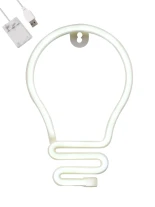 GloboStar® 78576 Φωτιστικό Ταμπέλα Φωτεινή Επιγραφή NEON LED Σήμανσης LAMP 5W με Καλώδιο Τροφοδοσίας USB - Μπαταρίας 3xAAA (Δεν Περιλαμβάνονται) - Ψυχρό Λευκό 6000K