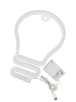 GloboStar® 78576 Φωτιστικό Ταμπέλα Φωτεινή Επιγραφή NEON LED Σήμανσης LAMP 5W με Καλώδιο Τροφοδοσίας USB - Μπαταρίας 3xAAA (Δεν Περιλαμβάνονται) - Ψυχρό Λευκό 6000K