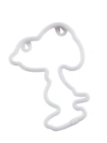 GloboStar® 78578 Φωτιστικό Ταμπέλα Φωτεινή Επιγραφή NEON LED Σήμανσης SNOOPY 5W με Καλώδιο Τροφοδοσίας USB - Μπαταρίας 3xAAA (Δεν Περιλαμβάνονται) - Θερμό Λευκό 2700K