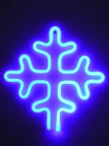 GloboStar® 78580 Φωτιστικό Ταμπέλα Φωτεινή Επιγραφή NEON LED Σήμανσης SNOWFLAKE 5W με Καλώδιο Τροφοδοσίας USB - Μπαταρίας 3xAAA (Δεν Περιλαμβάνονται) - Γαλάζιο
