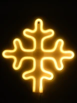 GloboStar® 78582 Φωτιστικό Ταμπέλα Φωτεινή Επιγραφή NEON LED Σήμανσης SNOWFLAKE 5W με Καλώδιο Τροφοδοσίας USB - Μπαταρίας 3xAAA (Δεν Περιλαμβάνονται) - Θερμό Λευκό 2700K