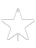 GloboStar® 78586 Φωτιστικό Ταμπέλα Φωτεινή Επιγραφή NEON LED Σήμανσης STAR 5W με Καλώδιο Τροφοδοσίας USB - Μπαταρίας 3xAAA (Δεν Περιλαμβάνονται) - Ροζ
