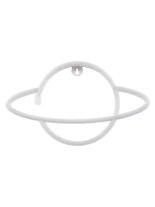 GloboStar® 78588 Φωτιστικό Ταμπέλα Φωτεινή Επιγραφή NEON LED Σήμανσης PLANET SATURN 5W με Καλώδιο Τροφοδοσίας USB - Μπαταρίας 3xAAA (Δεν Περιλαμβάνονται) - Ροζ