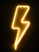 GloboStar® 78590 Φωτιστικό Ταμπέλα Φωτεινή Επιγραφή NEON LED Σήμανσης LIGHT STRIKE 5W με Καλώδιο Τροφοδοσίας USB - Μπαταρίας 3xAAA (Δεν Περιλαμβάνονται) - Θερμό Λευκό 2700K