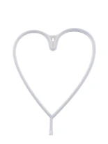GloboStar® 78593 Φωτιστικό Ταμπέλα Φωτεινή Επιγραφή NEON LED Σήμανσης HEART LINE 5W με Καλώδιο Τροφοδοσίας USB - Μπαταρίας 3xAAA (Δεν Περιλαμβάνονται) - Ροζ