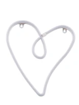 GloboStar® 78594 Φωτιστικό Ταμπέλα Φωτεινή Επιγραφή NEON LED Σήμανσης CALLIGRAPHIC HEART LINE 5W με Καλώδιο Τροφοδοσίας USB - Μπαταρίας 3xAAA (Δεν Περιλαμβάνονται) - Ροζ