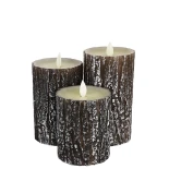 GLOBOSTAR® EVERFLAME 79562 Διακοσμητικό Κερί Παραφίνης με Εφέ Κινούμενης Φλόγας & IR Ασύρματο Χειριστήριο LED 0.5W 25lm 120° DC 3V με 2xAA Μπαταρίες IP20 Θερμό Λευκό 2700K Dimmable - Μ7.5 x Π7.5 x Υ15cm - Πακέτο 3 Τεμαχίων - 1 Χρόνο Εγγύηση