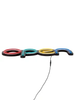 GloboStar® 85856 Φωτιστικό Ταμπέλα Φωτεινή Επιγραφή NEON LED Σήμανσης Animated OPEN 30W AC 230V με Διακόπτη On/Off και Ασύρματο Χειριστήριο IR Κόκκινο - Πράσινο - Κίτρινο - Γαλάζιο