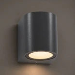 kelvo® MURANO KLV-101-0013 Φωτιστικό Τοίχου / Απλίκα για Λάμπα MR16 με Ντουί GU10 AC 220-240V Αδιάβροχο IP65 - Γκρι Ανθρακί Ματ - Μ8 x Π8 x Υ7cm