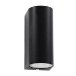 kelvo® MURANO KLV-101-0015 Φωτιστικό Τοίχου / Απλίκα για 2 Λάμπες MR16 με Ντουί GU10 AC 220-240V Αδιάβροχο IP65 - Μαύρο Ματ - Μ8 x Π8 x Υ15cm