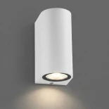 kelvo® MURANO KLV-101-0017 Φωτιστικό Τοίχου / Απλίκα για 2 Λάμπες MR16 με Ντουί GU10 AC 220-240V Αδιάβροχο IP65 - Λευκό Ματ - Μ8 x Π8 x Υ15cm
