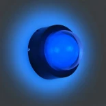 kelvo® NEXA KLV-101-0249 Φωτιστικό Τοίχου / Απλίκα LED 6W 360lm 180° AC 220-240V Αδιάβροχο IP65 Μπλε - Sanan SMD Chip & TÜV SÜD Driver - Μαύρο Ματ - Μ11 x Π8.5 x Υ11cm - 5 Χρόνια Εγγύηση