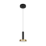 kelvo® ZANE KLV-101-0349 Κρεμαστό Φωτιστικό Οροφής LED 18W 1800lm 120° AC 220-240V IP20 Ρυθμιζόμενο Λευκό CCT με Χειριστήριο από 2700K έως 6000K Dimmable - Lumileds SMD Chip - Σατινέ Χρυσό Βούρτσας & Μαύρο Ματ - Μ15 x Π15 x Υ20cm - 3 Χρόνια Εγγύηση