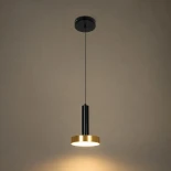 kelvo® ZANE KLV-101-0349 Κρεμαστό Φωτιστικό Οροφής LED 18W 1800lm 120° AC 220-240V IP20 Ρυθμιζόμενο Λευκό CCT με Χειριστήριο από 2700K έως 6000K Dimmable - Lumileds SMD Chip - Σατινέ Χρυσό Βούρτσας & Μαύρο Ματ - Μ15 x Π15 x Υ20cm - 3 Χρόνια Εγγύηση
